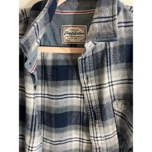 Dierk's Bentley Flag & Anthem Men's Large Front Button Flannel Long Sleeve